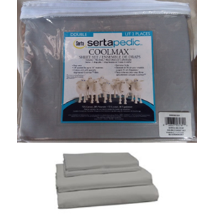 Draps argent sertapedic coolmax 300 (lit 2 places)