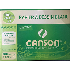 PAPIER CANSON A DESSIN BLANC