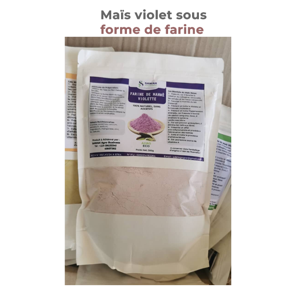MAIS VIOLET : Farine nature de Maïs violet (500G)